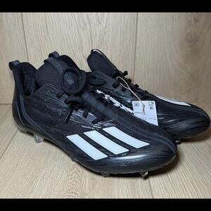 Men's Adidas Adizero Athletic Football Cleats Low Black/White GX4050 Size 12